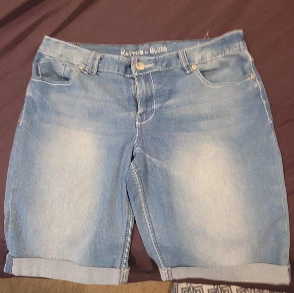 Denim shorts rhythm blues size 12 no flaws only worn once - Picture 1 of 5